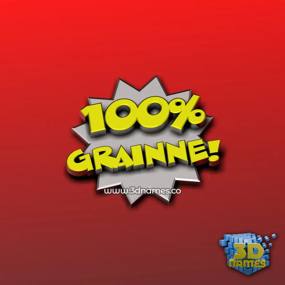 grainne in 100 Percent style - 3D name wallpaper