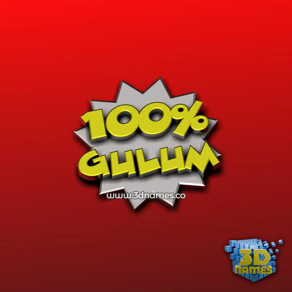 gulum in 100 Percent style - 3D name wallpaper