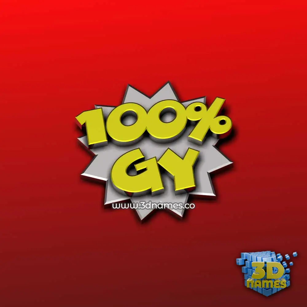 gy in 100 Percent style - 3D name wallpaper