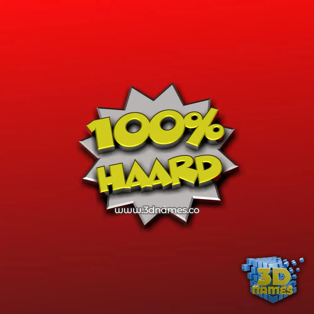 haard in 100 Percent style - 3D name wallpaper