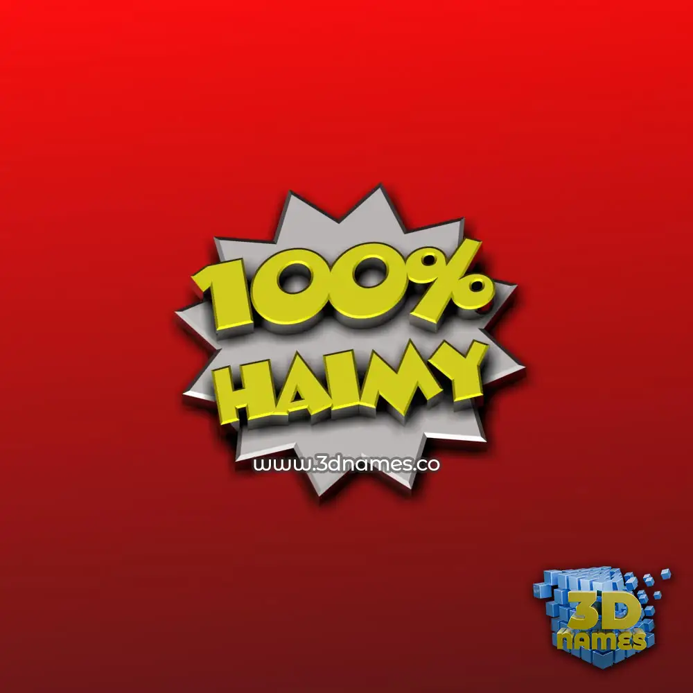 haimy in 100 Percent style - 3D name wallpaper