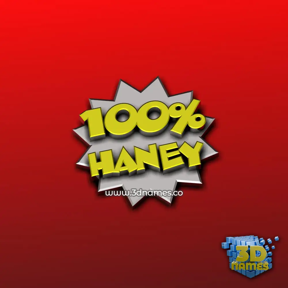 haney in 100 Percent style - 3D name wallpaper