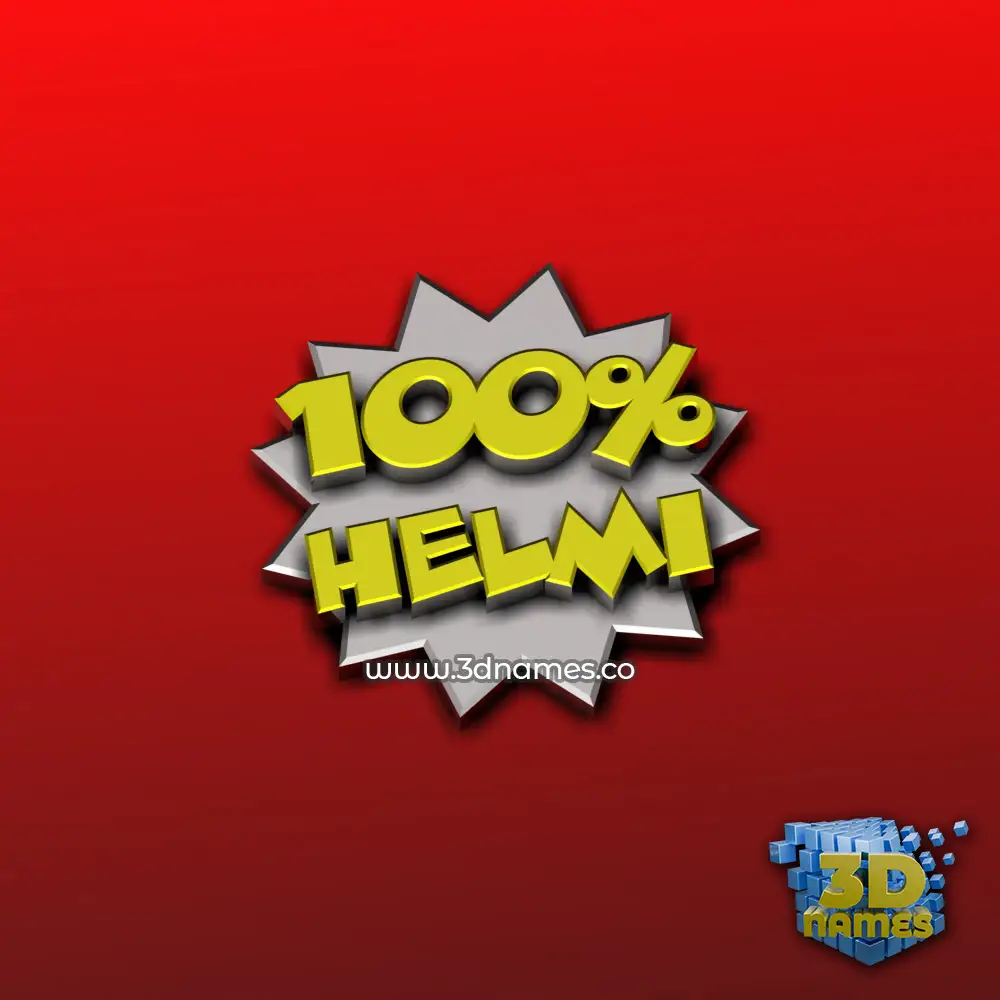 helmi in 100 Percent style - 3D name wallpaper