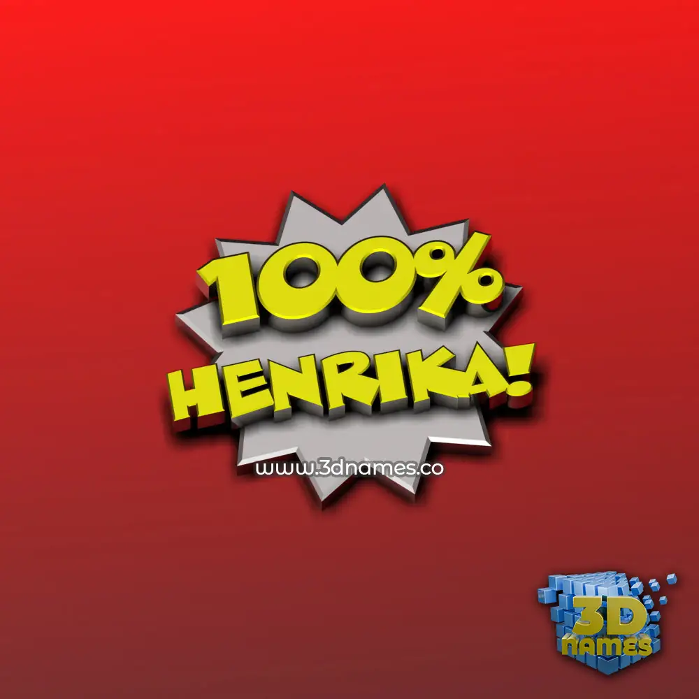 henrika in 100 Percent style - 3D name wallpaper