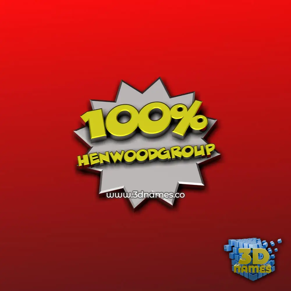 henwoodgroup in 100 Percent style - 3D name wallpaper