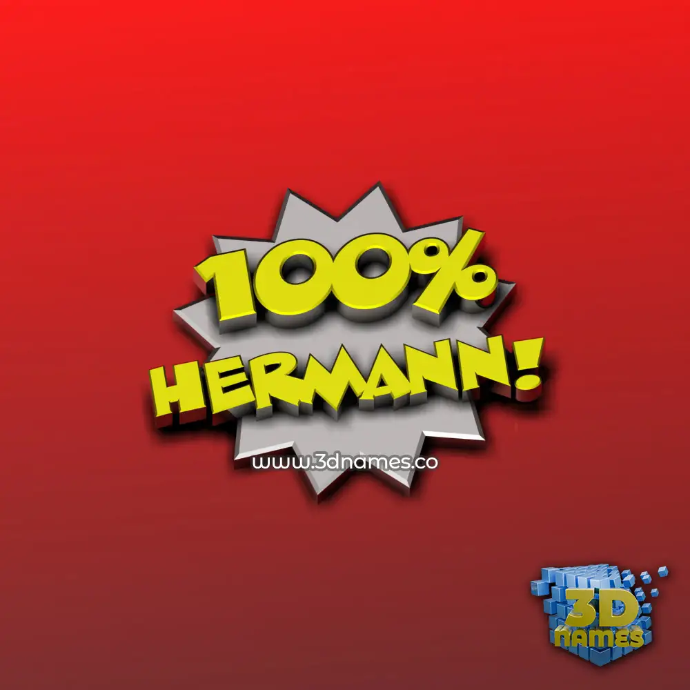 hermann in 100 Percent style - 3D name wallpaper