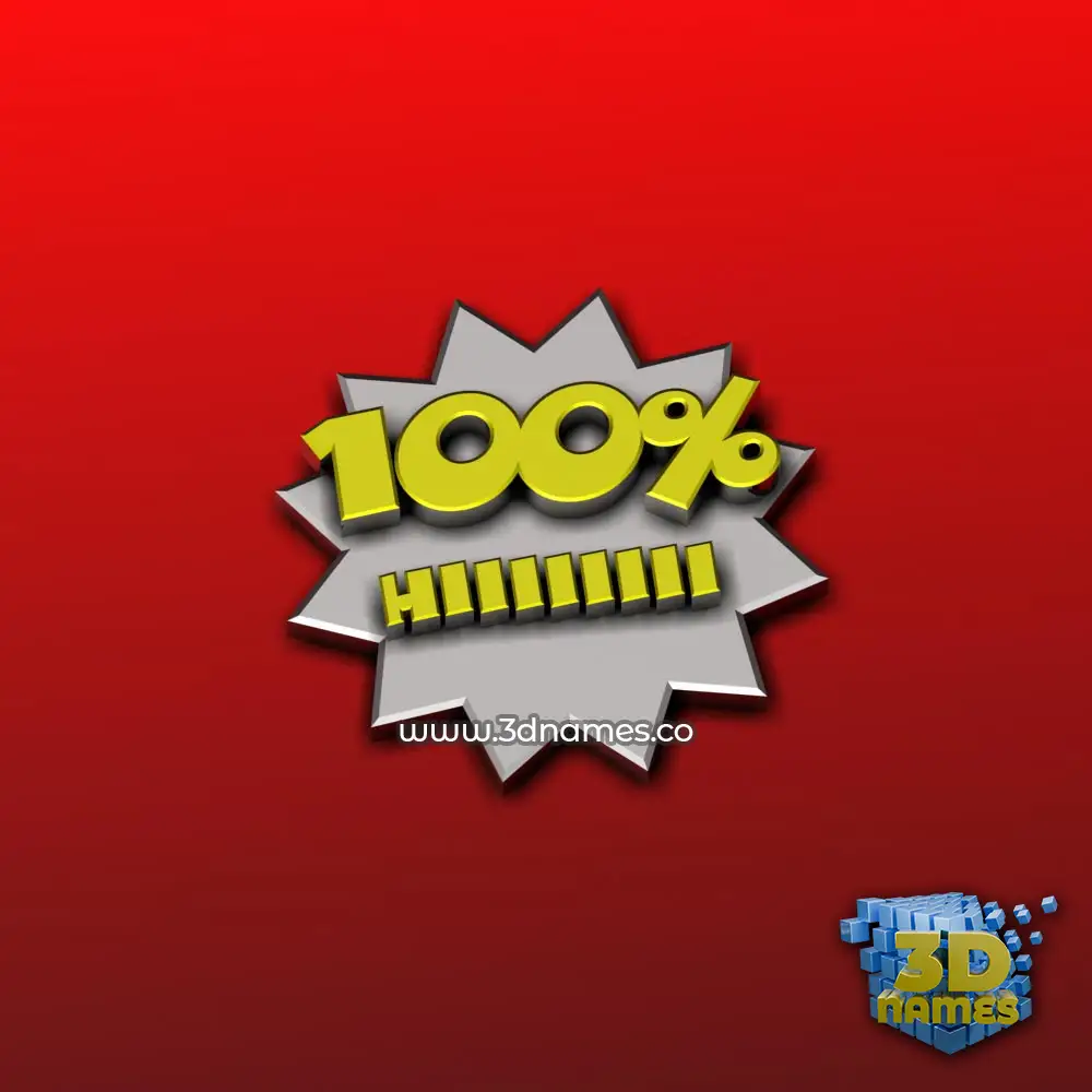 hiiiiiiii in 100 Percent style - 3D name wallpaper