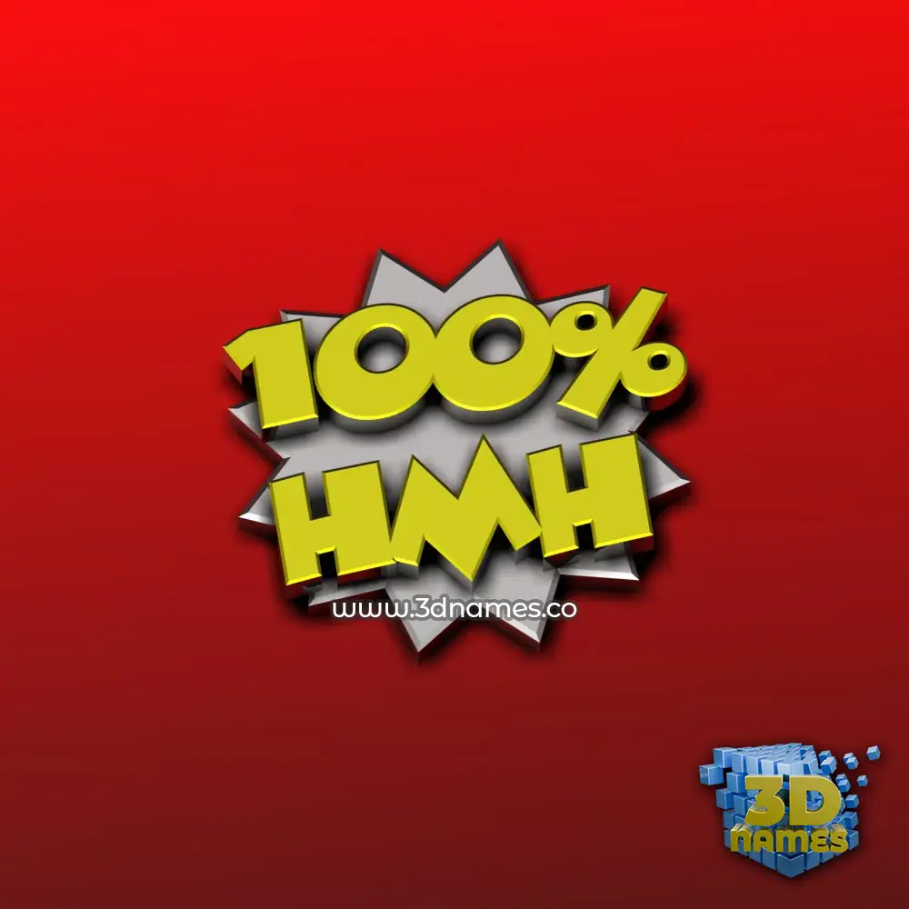 hmh in 100 Percent style - 3D name wallpaper