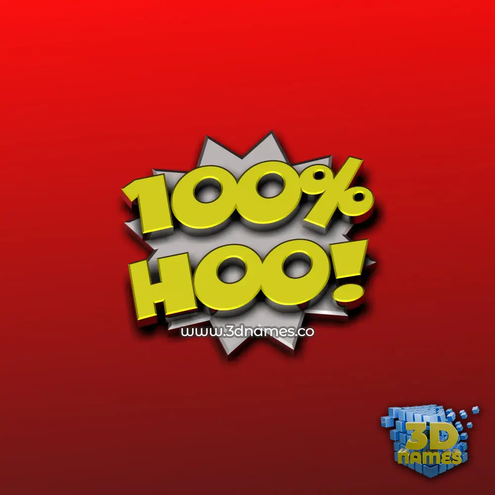 hoo in 100 Percent style - 3D name wallpaper