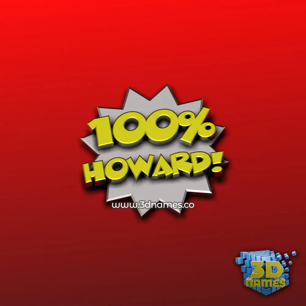 howard in 100 Percent style - 3D name wallpaper