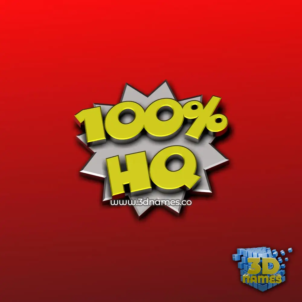hq in 100 Percent style - 3D name wallpaper