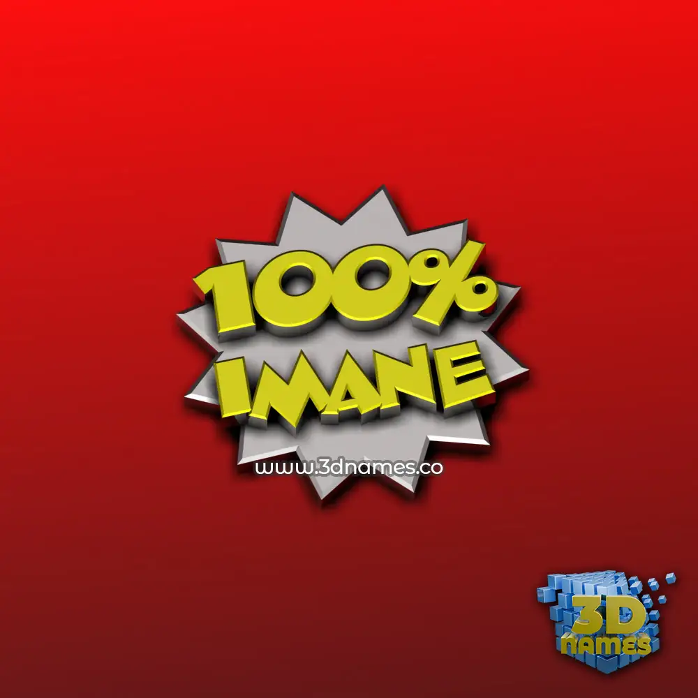 imane in 100 Percent style - 3D name wallpaper