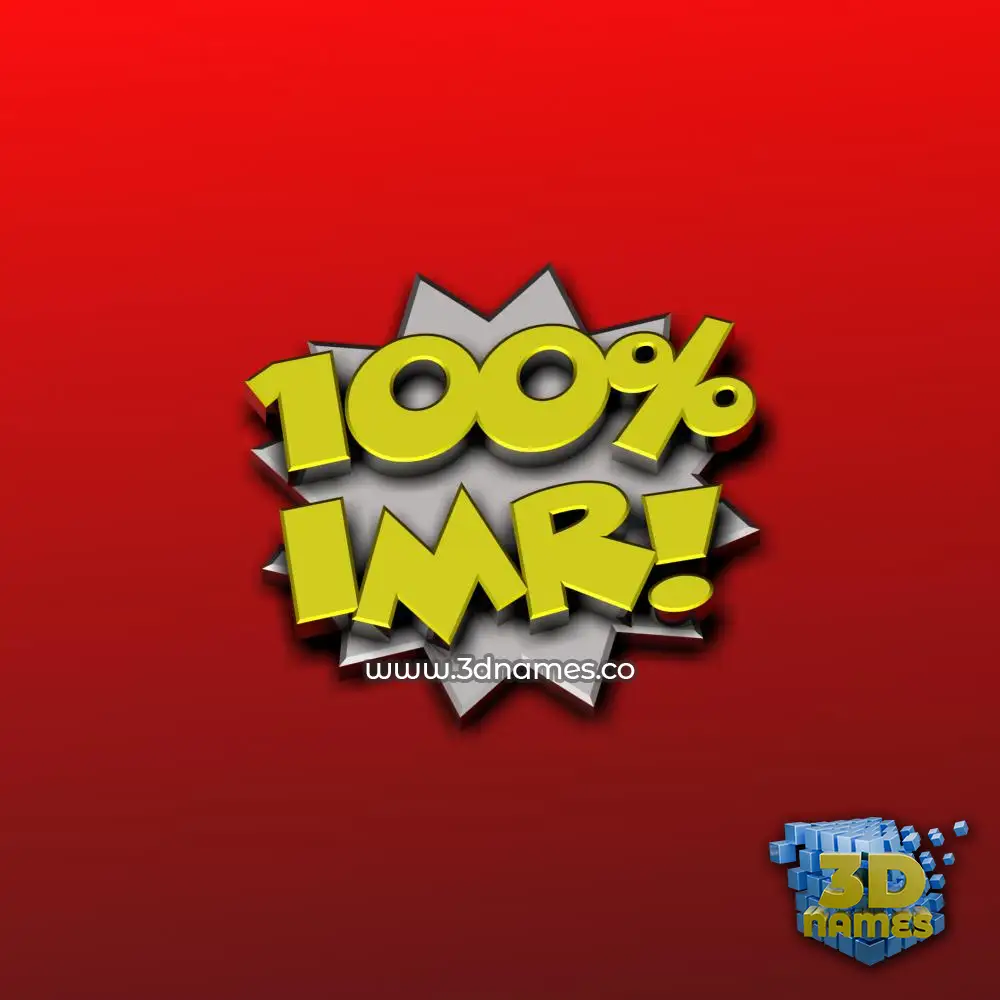 imr in 100 Percent style - 3D name wallpaper