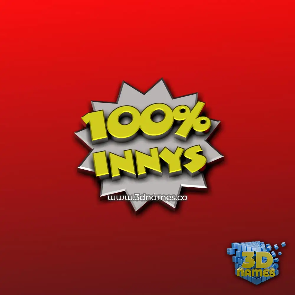 innys in 100 Percent style - 3D name wallpaper