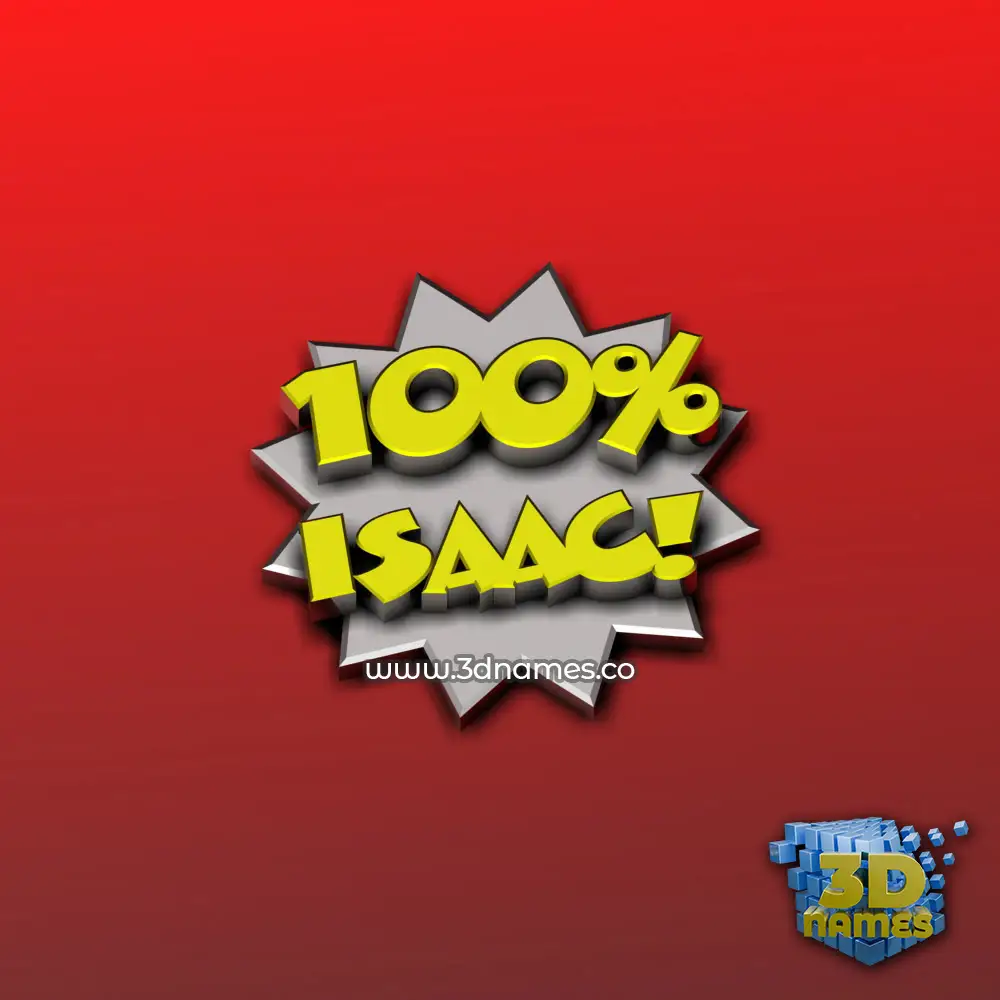 isaac in 100 Percent style - 3D name wallpaper