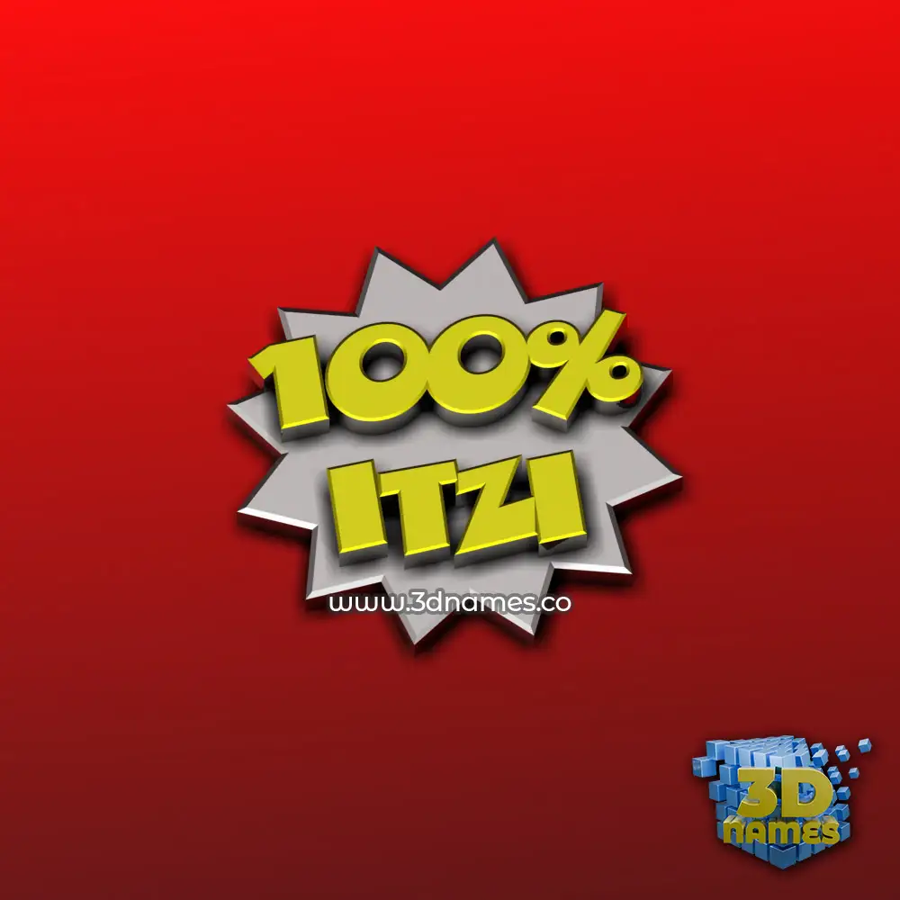 itzi in 100 Percent style - 3D name wallpaper