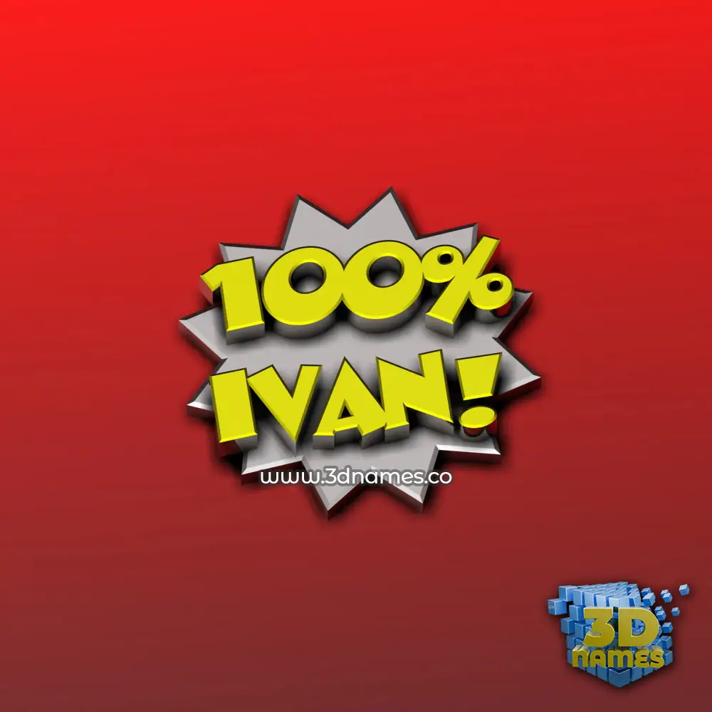 ivan in 100 Percent style - 3D name wallpaper