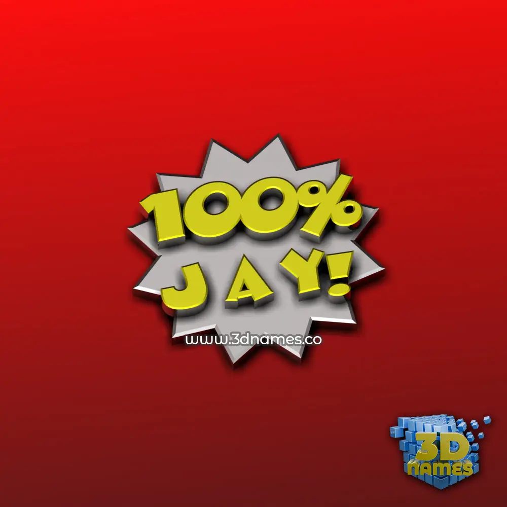 j a y in 100 Percent style - 3D name wallpaper