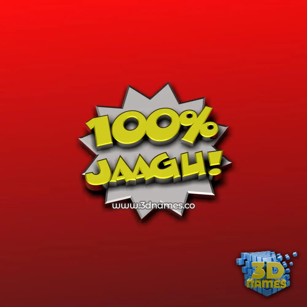 jaagu in 100 Percent style - 3D name wallpaper