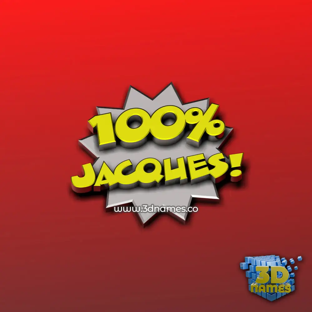 jacques in 100 Percent style - 3D name wallpaper