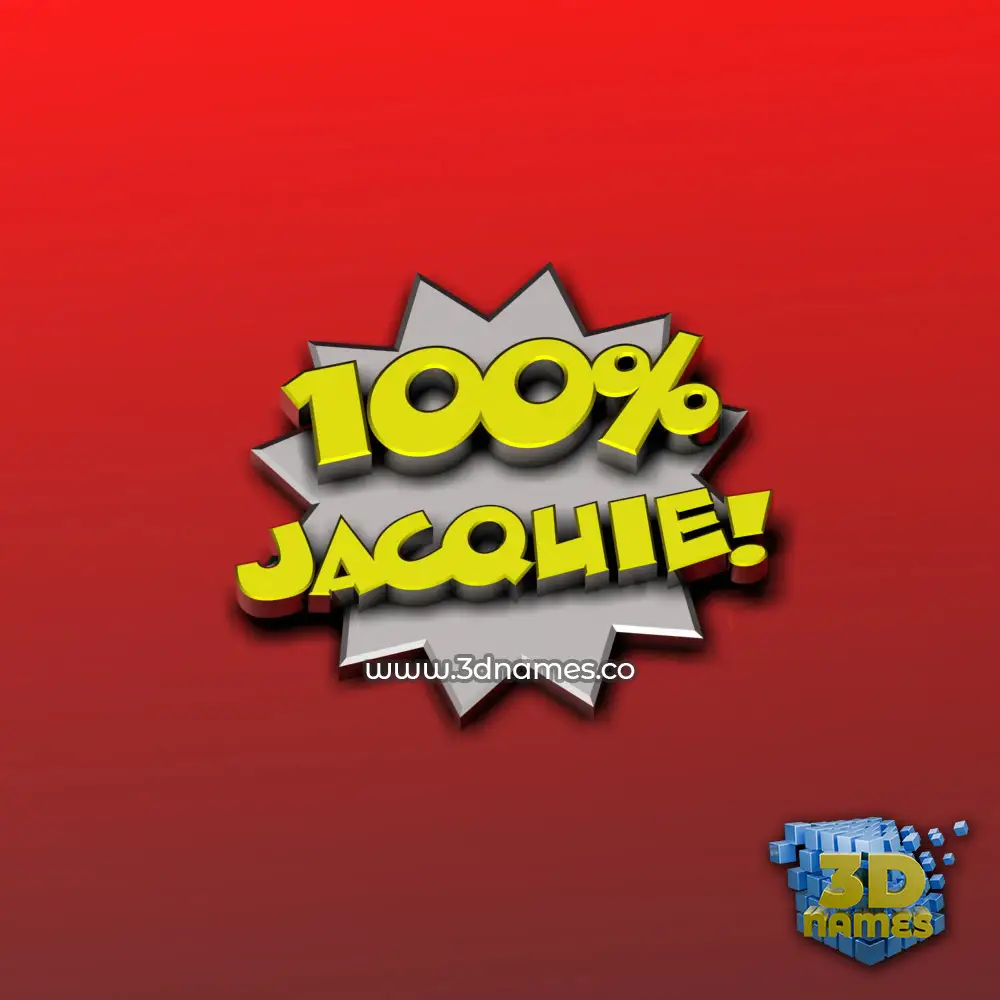 jacquie in 100 Percent style - 3D name wallpaper