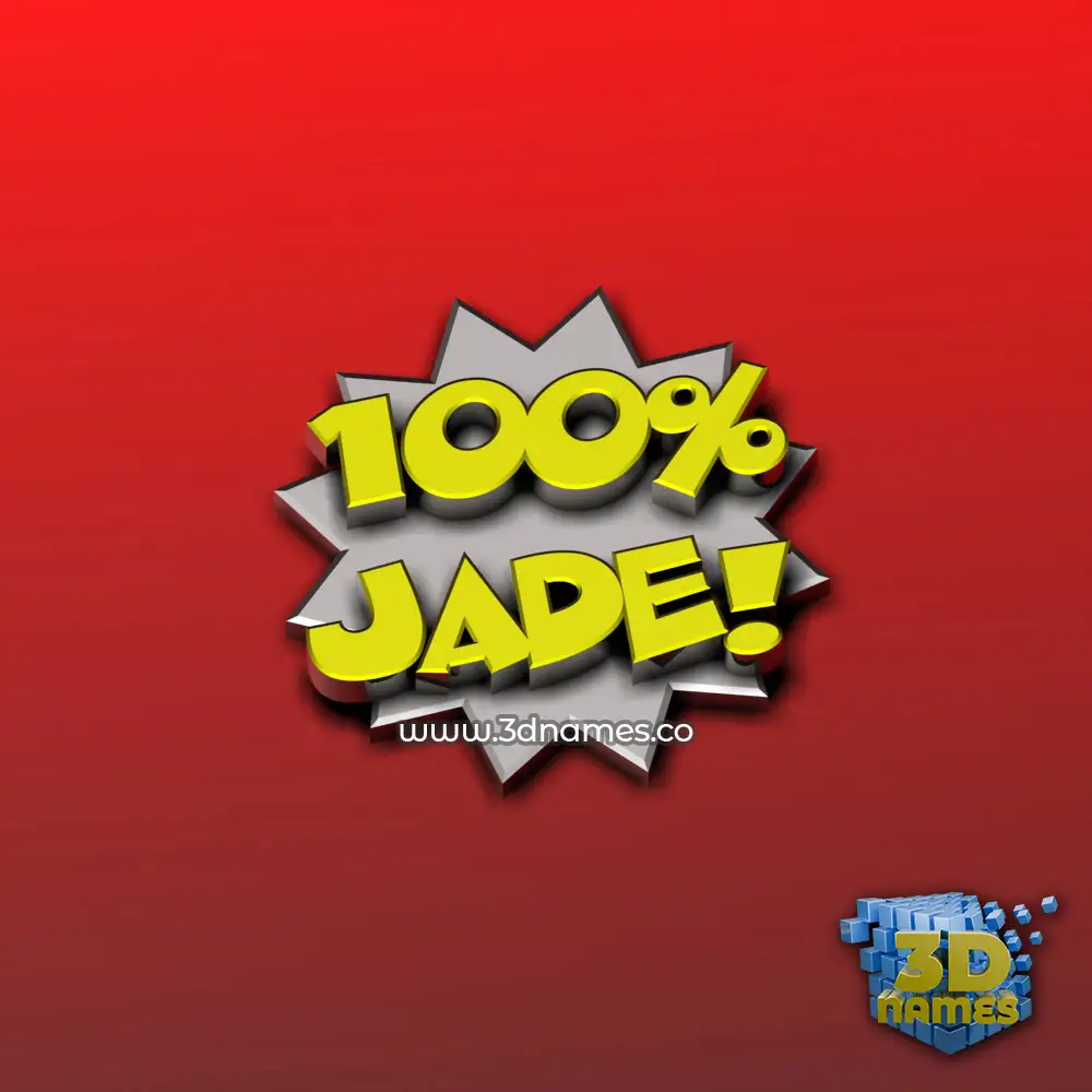jade in 100 Percent style - 3D name wallpaper