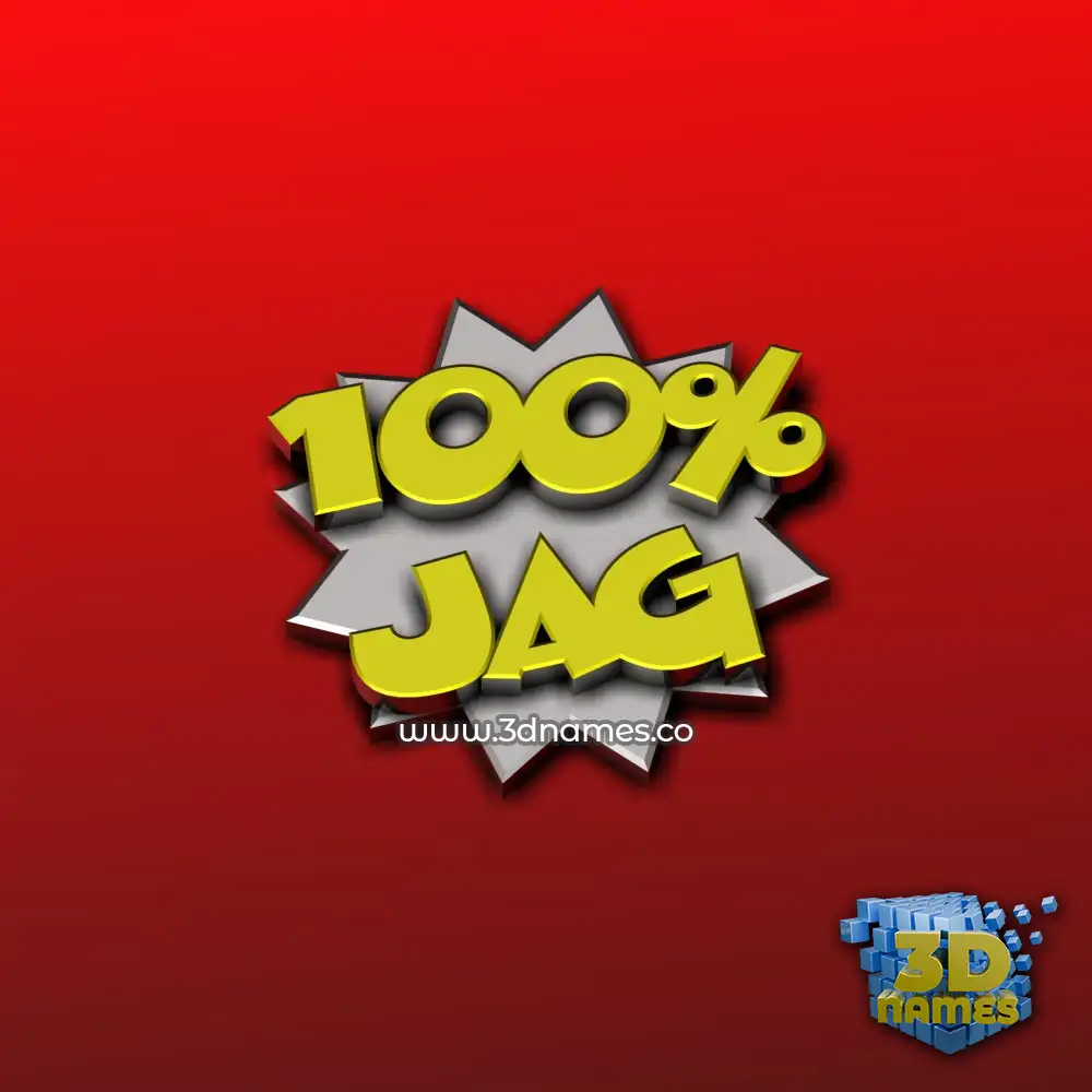 jag in 100 Percent style - 3D name wallpaper