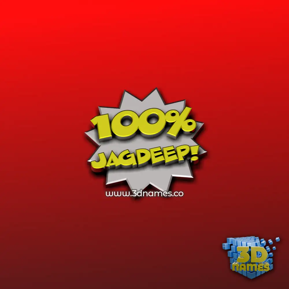 jagdeep in 100 Percent style - 3D name wallpaper