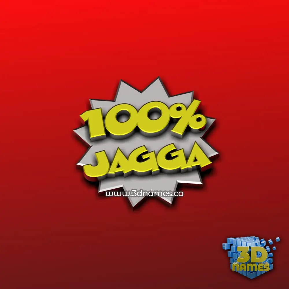 jagga in 100 Percent style - 3D name wallpaper