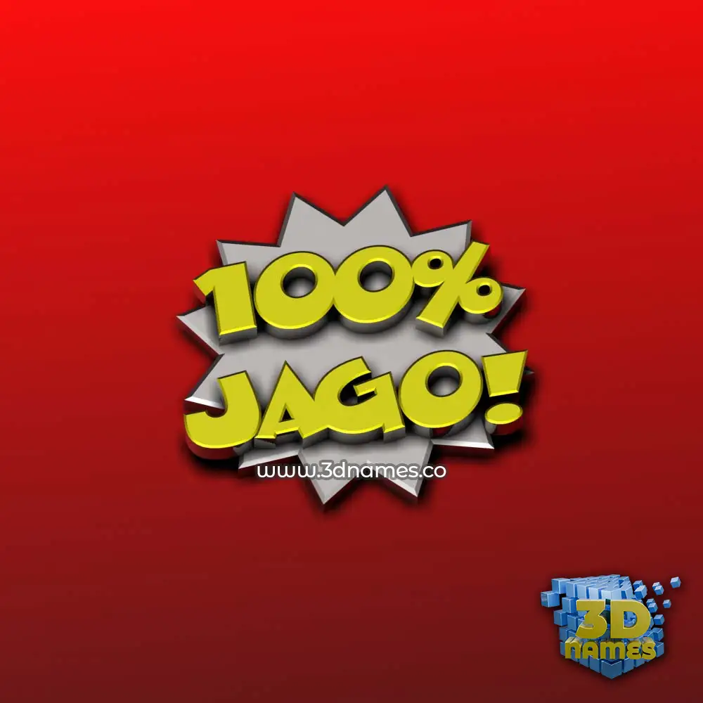 jago in 100 Percent style - 3D name wallpaper
