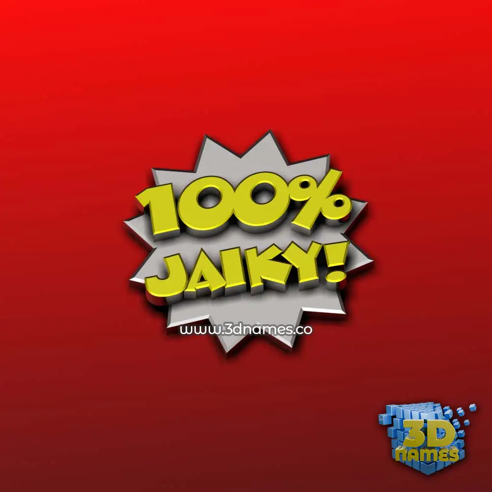 jaiky in 100 Percent style - 3D name wallpaper