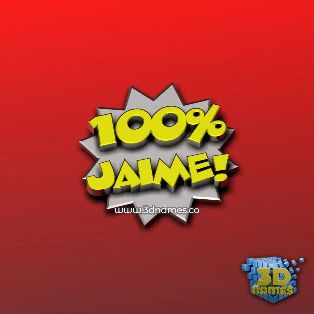 jaime in 100 Percent style - 3D name wallpaper