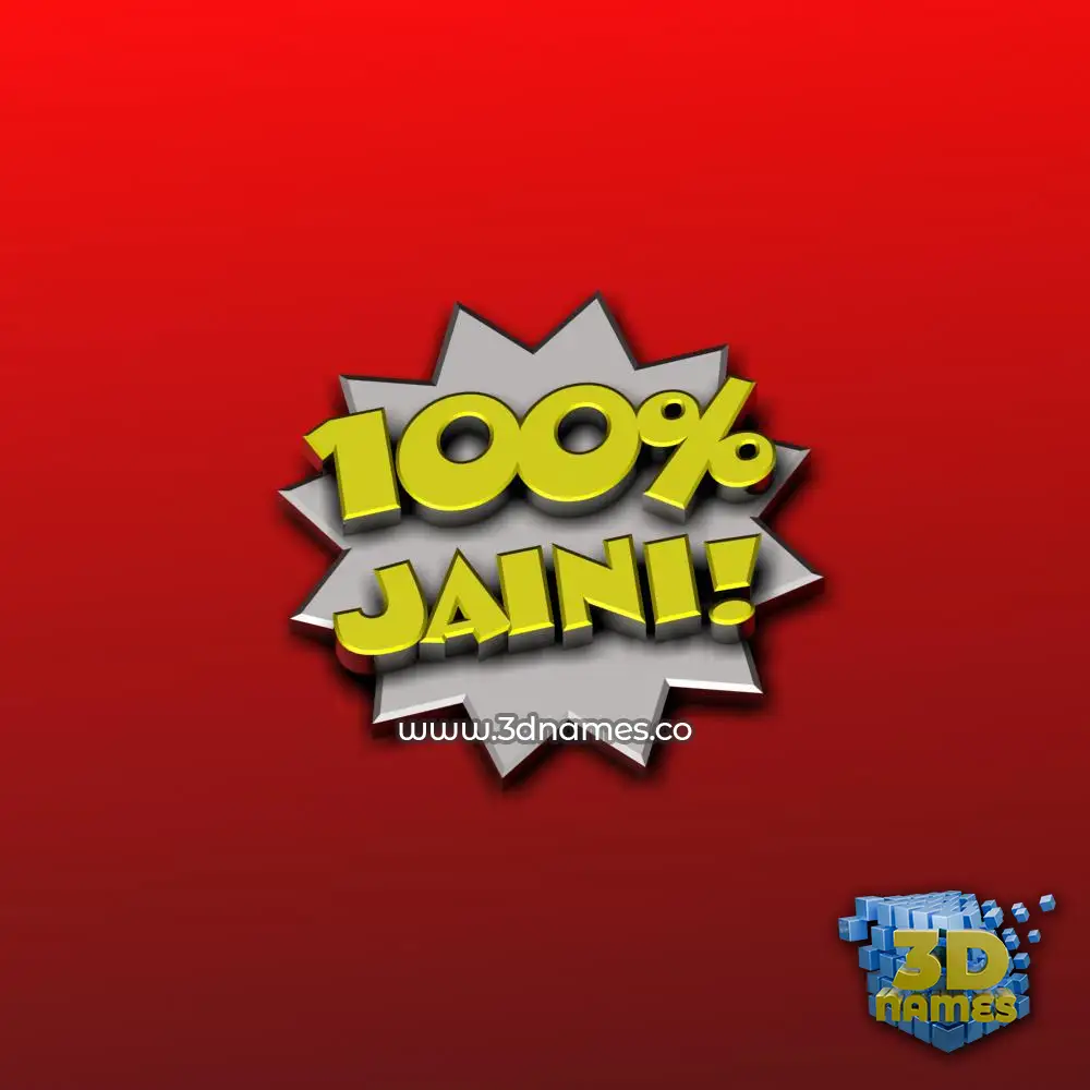 jaini in 100 Percent style - 3D name wallpaper