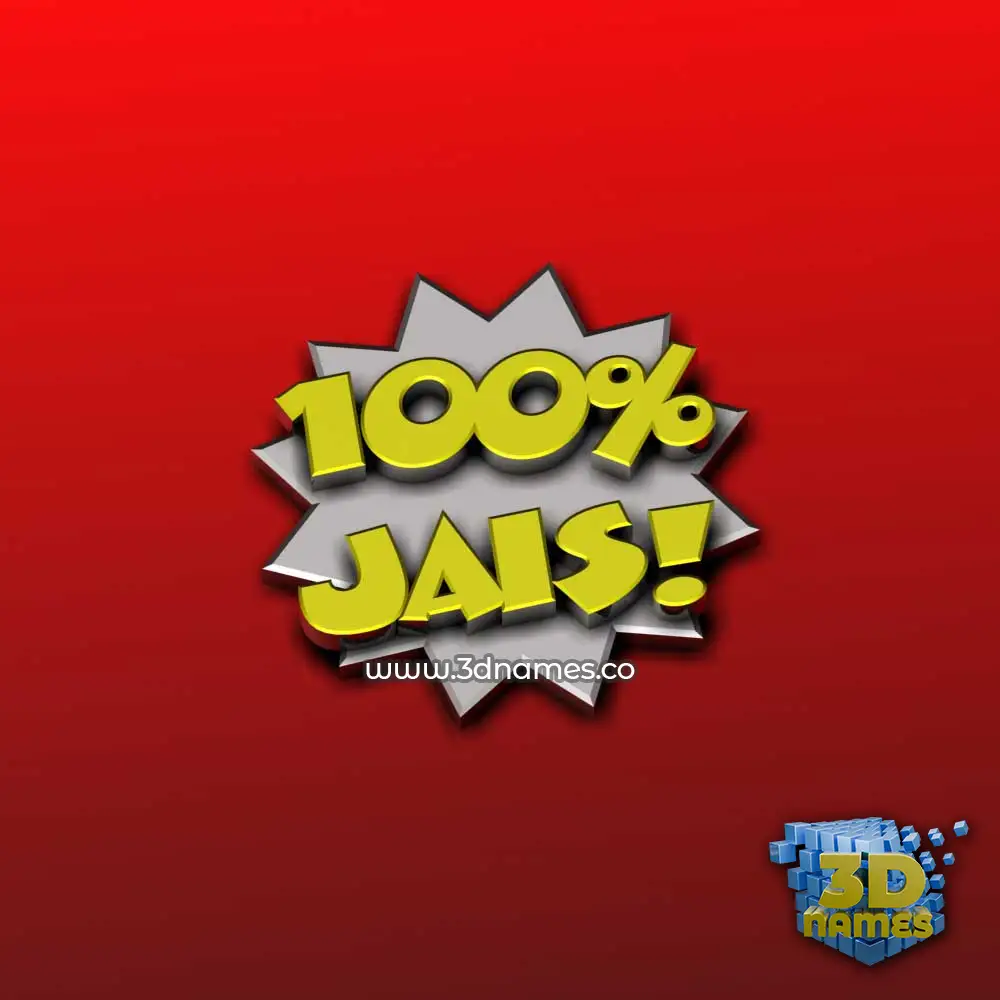 jais in 100 Percent style - 3D name wallpaper
