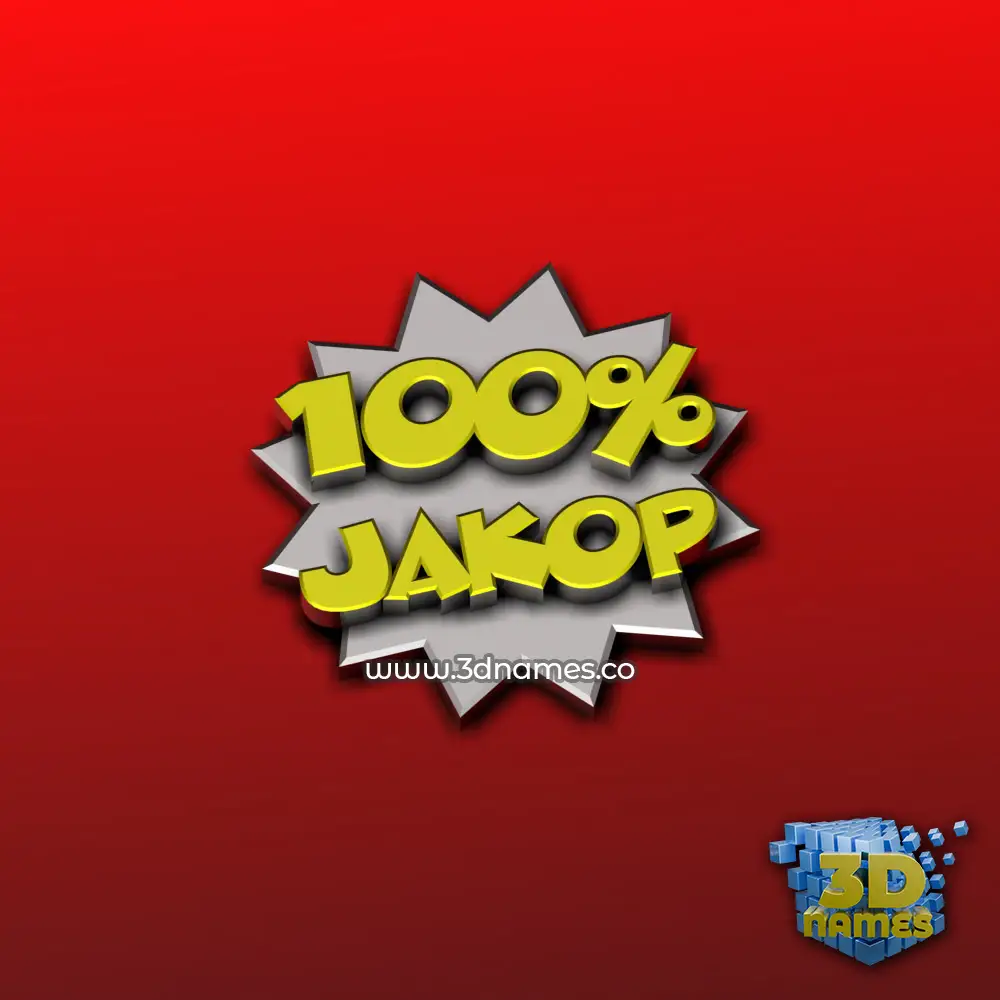 jakop in 100 Percent style - 3D name wallpaper