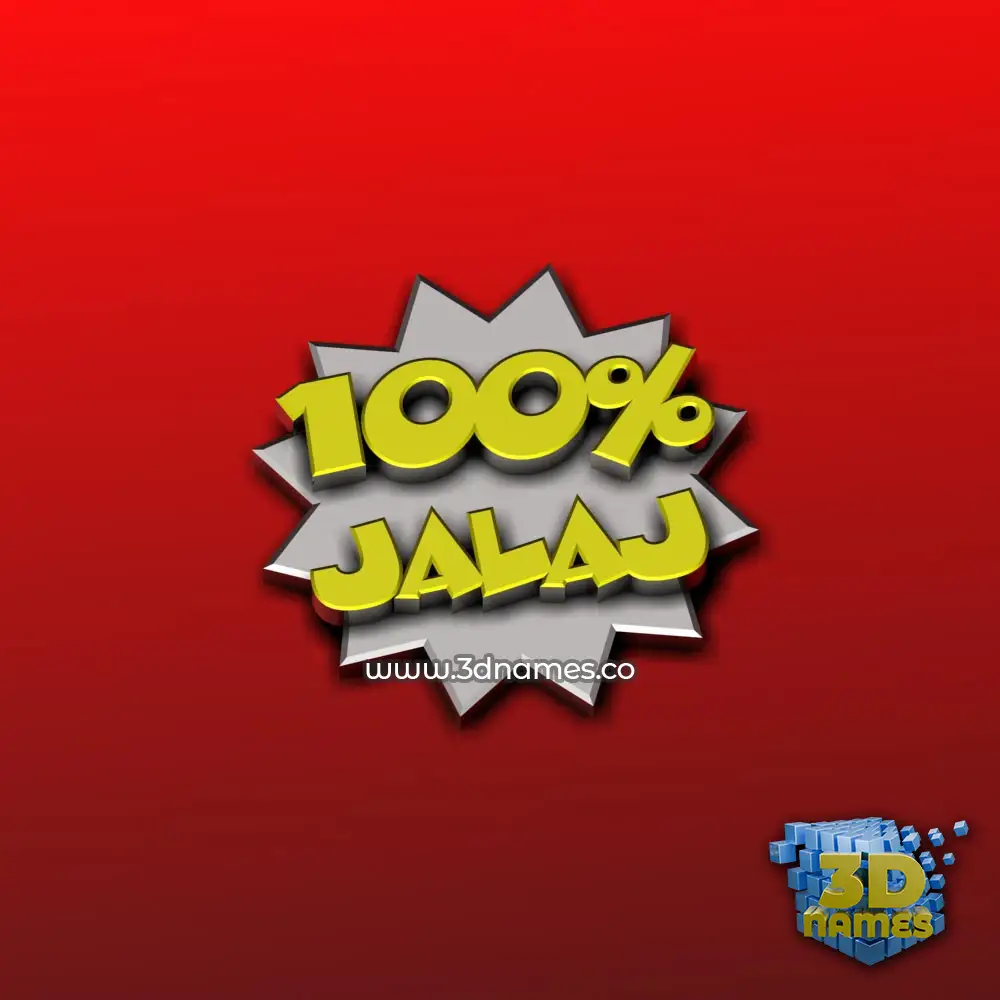 jalaj in 100 Percent style - 3D name wallpaper