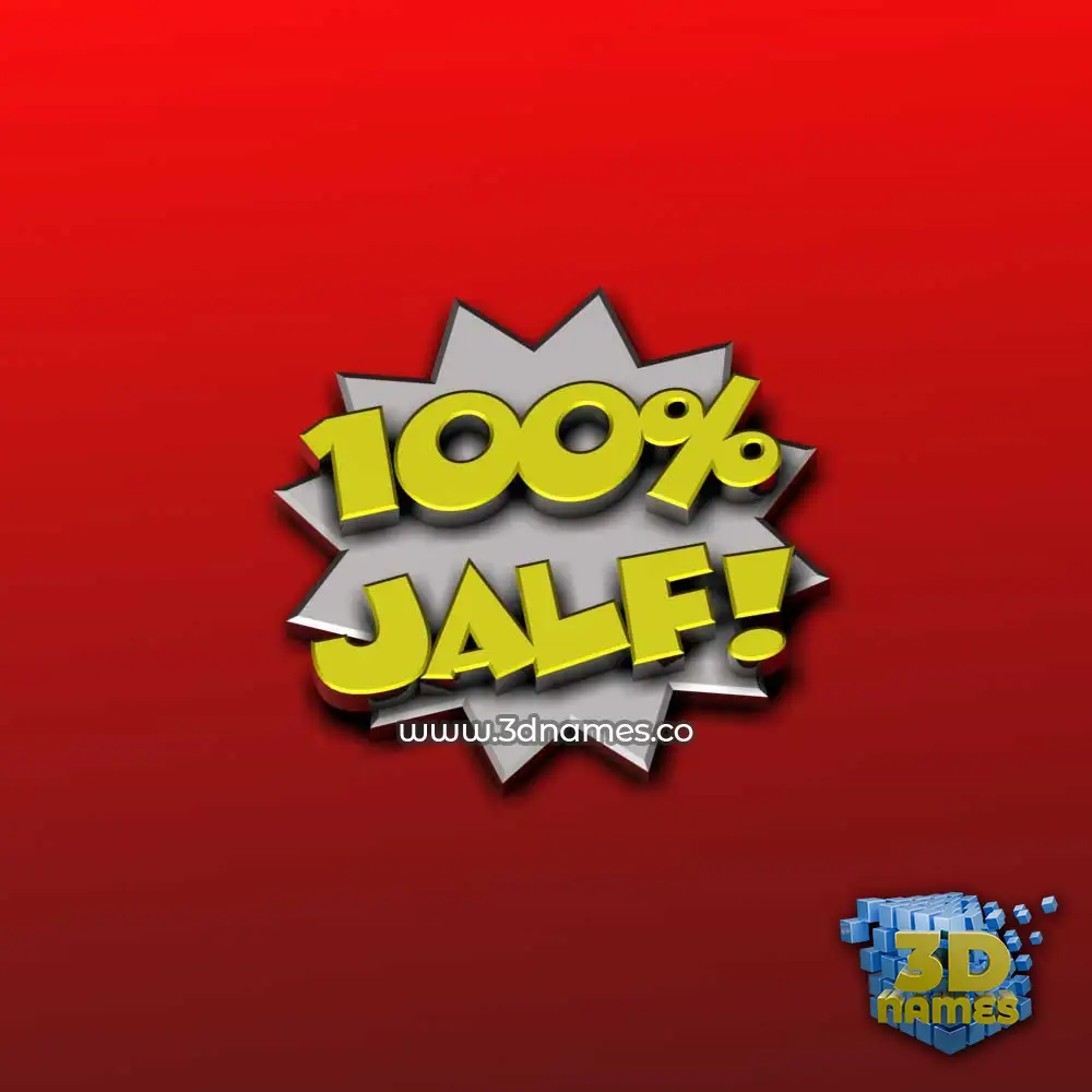 jalf in 100 Percent style - 3D name wallpaper