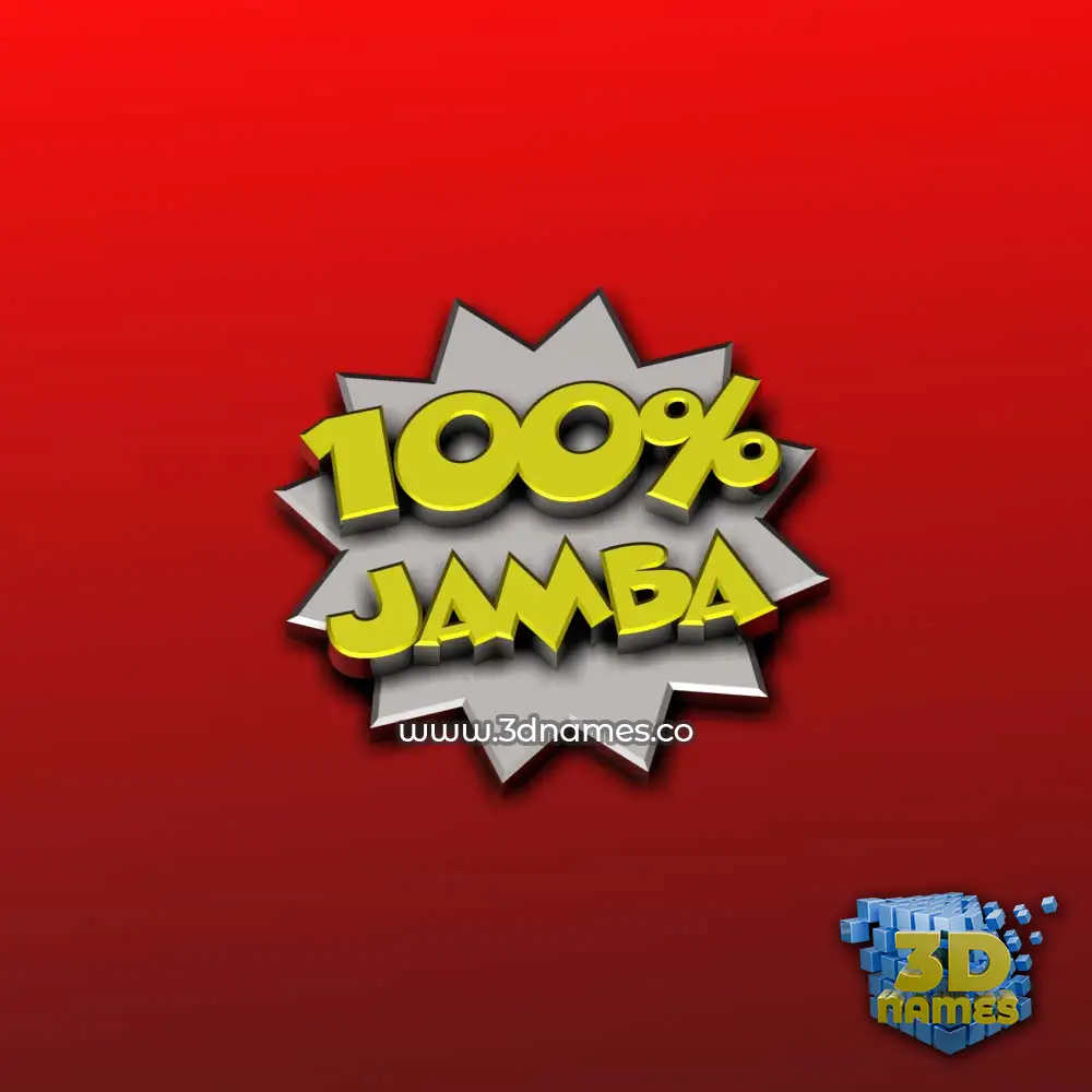 jamba in 100 Percent style - 3D name wallpaper