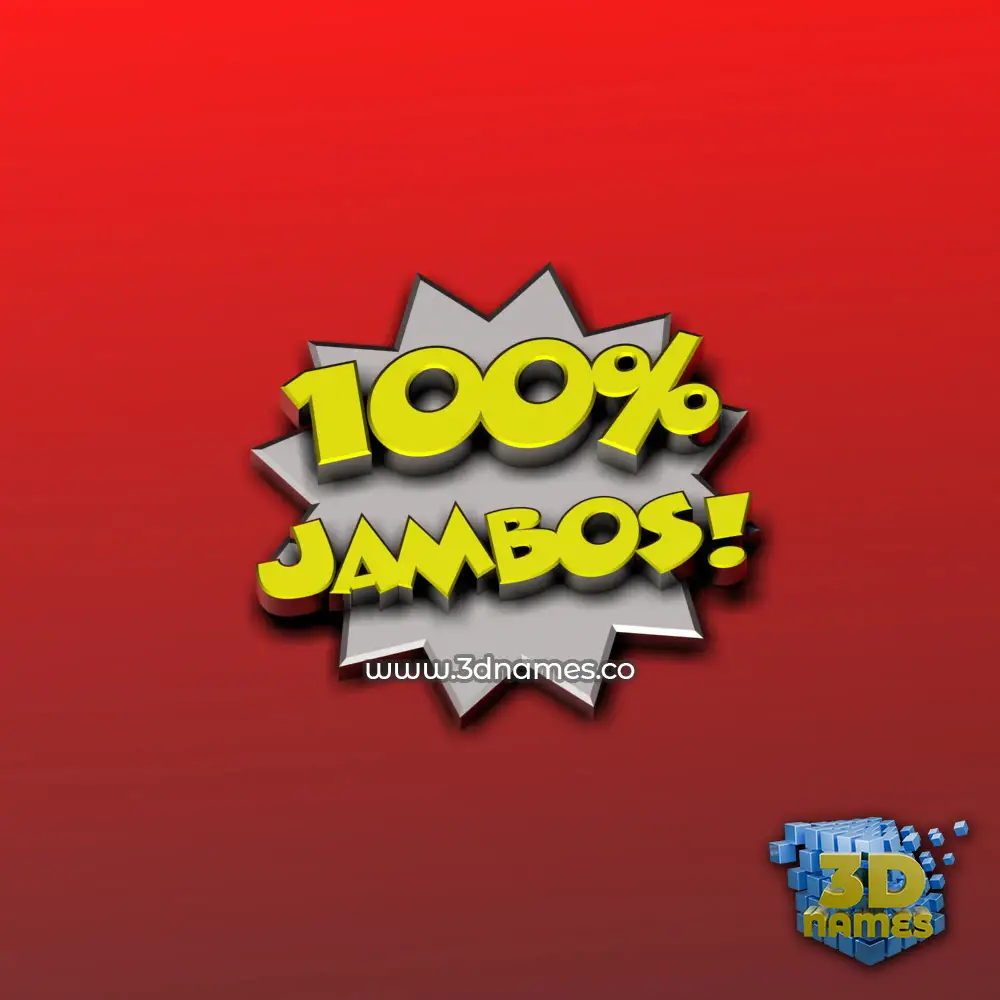 jambos in 100 Percent style - 3D name wallpaper