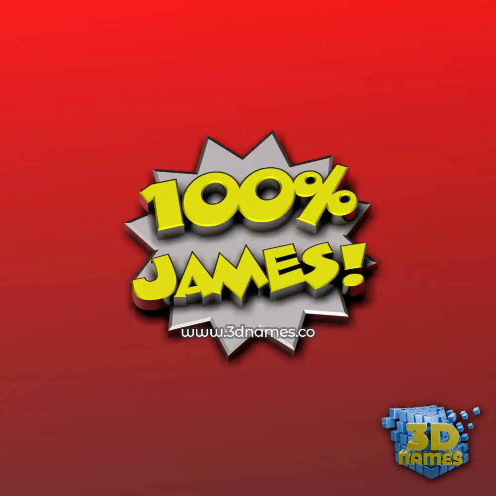 james in 100 Percent style - 3D name wallpaper