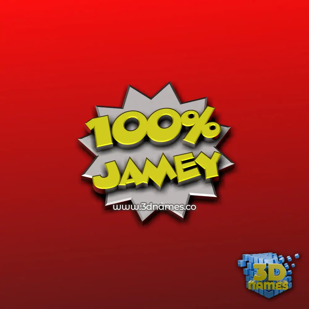 jamey in 100 Percent style - 3D name wallpaper