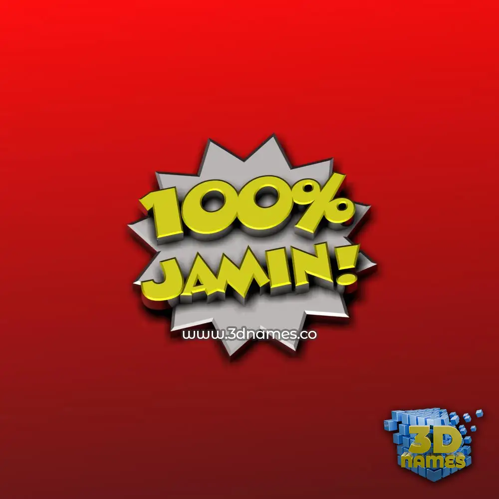 jamin in 100 Percent style - 3D name wallpaper