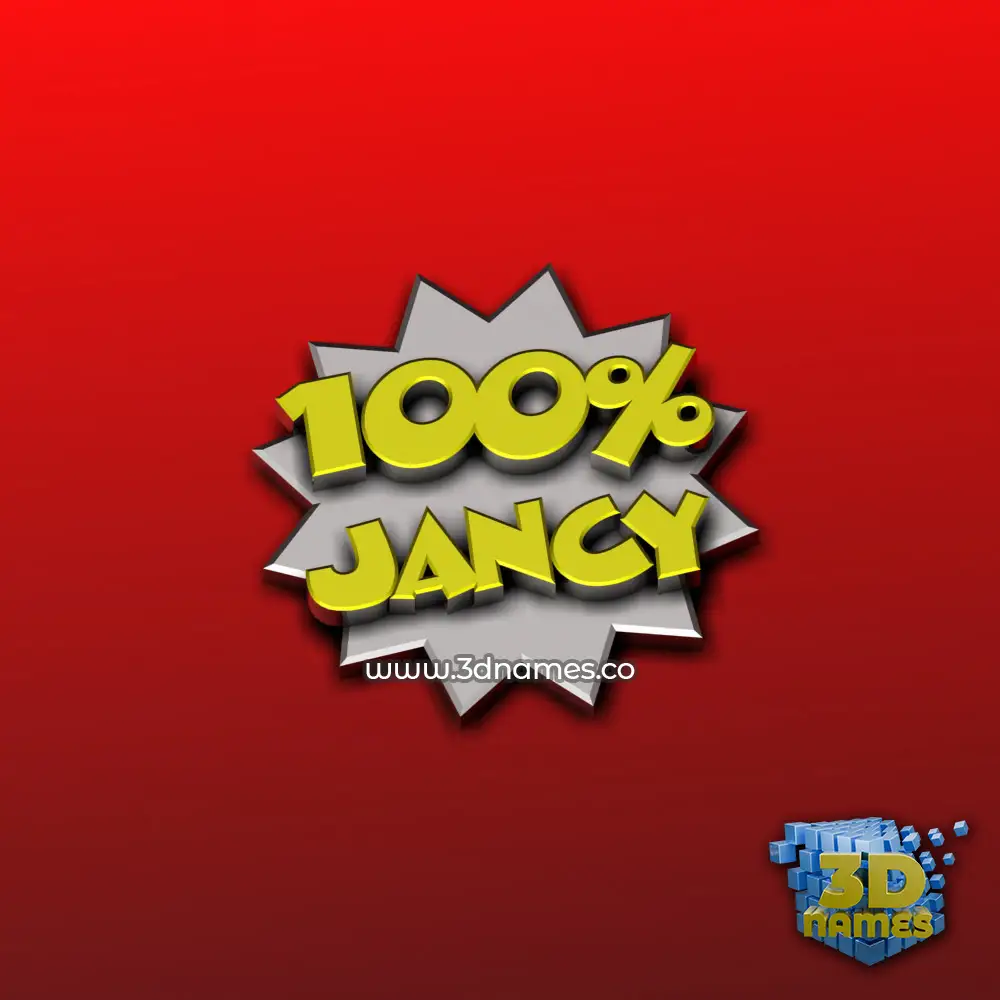 jancy in 100 Percent style - 3D name wallpaper