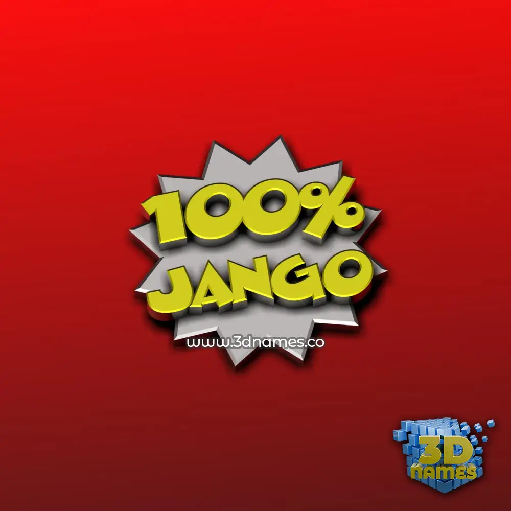 jango in 100 Percent style - 3D name wallpaper
