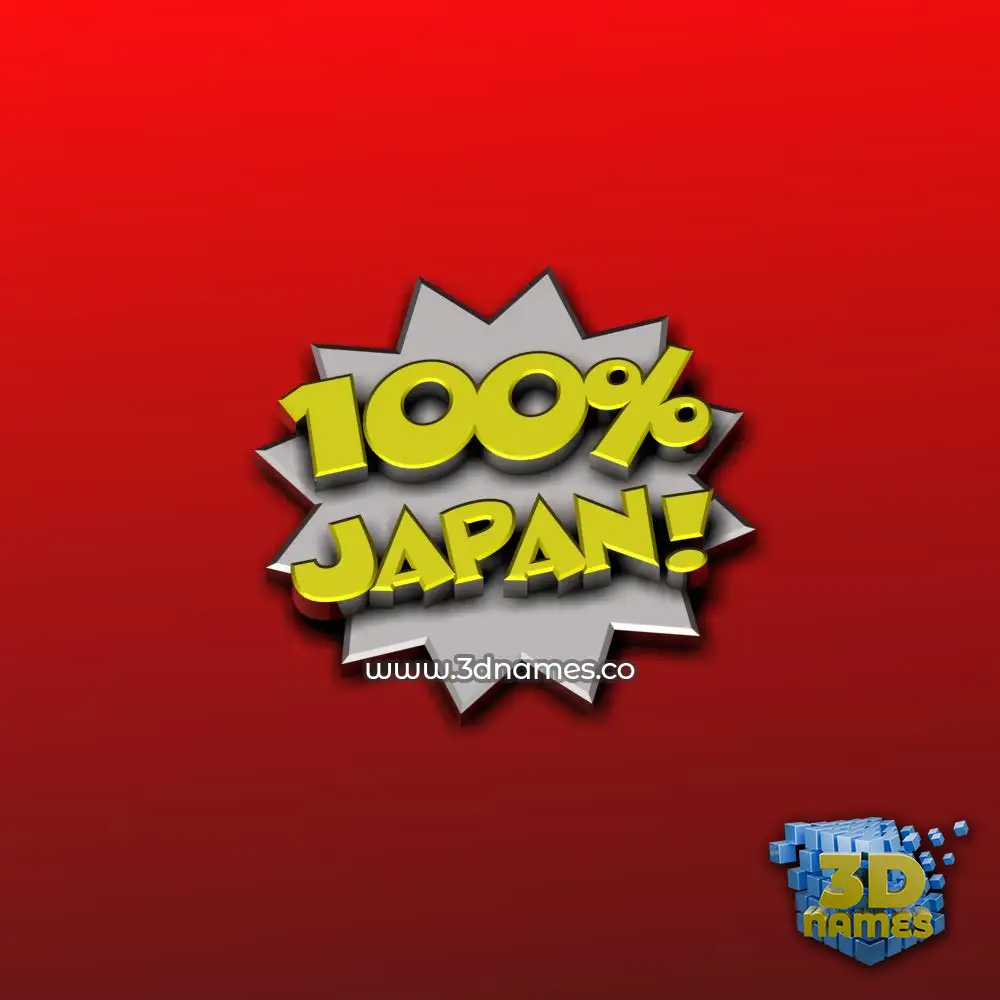 japan in 100 Percent style - 3D name wallpaper