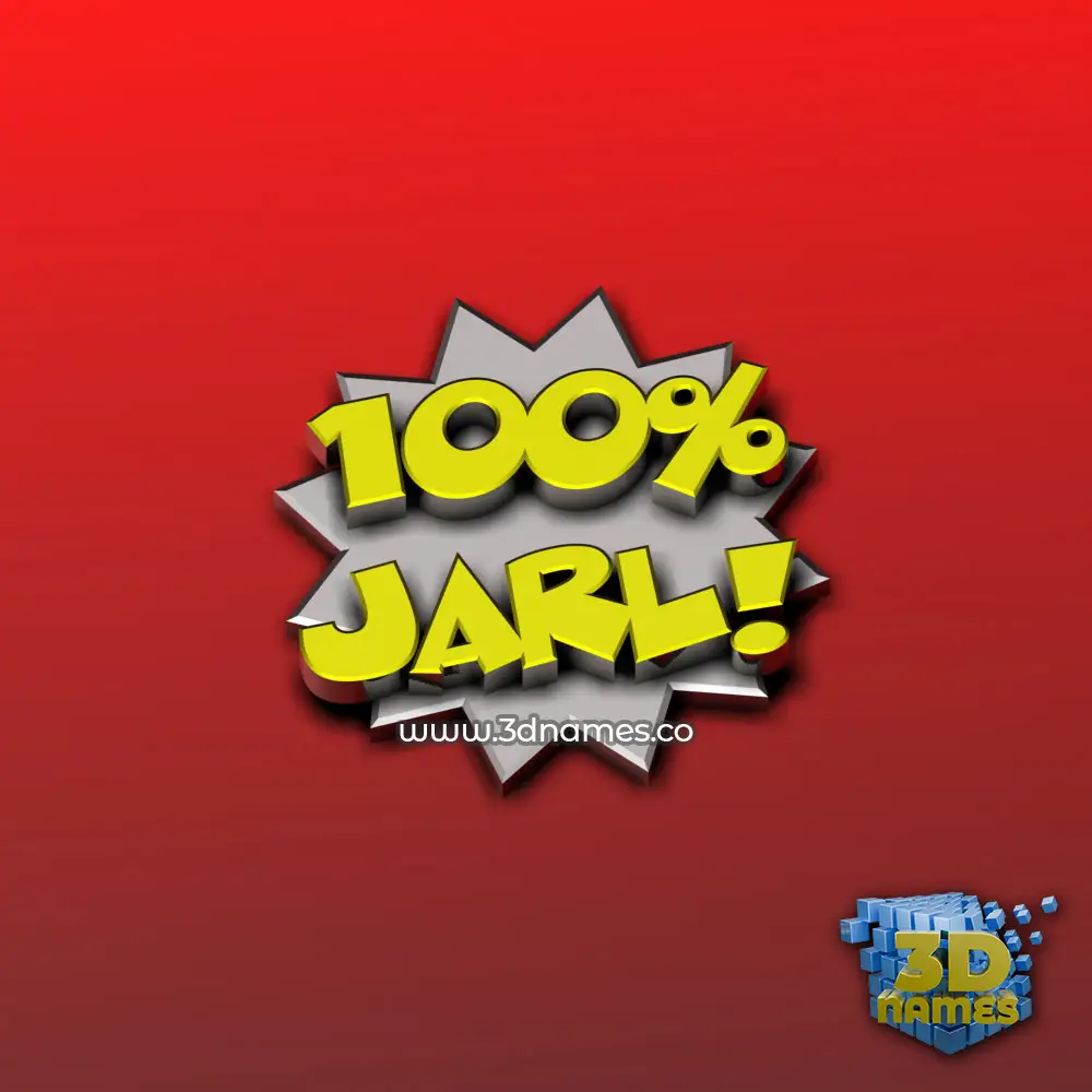 jarl in 100 Percent style - 3D name wallpaper