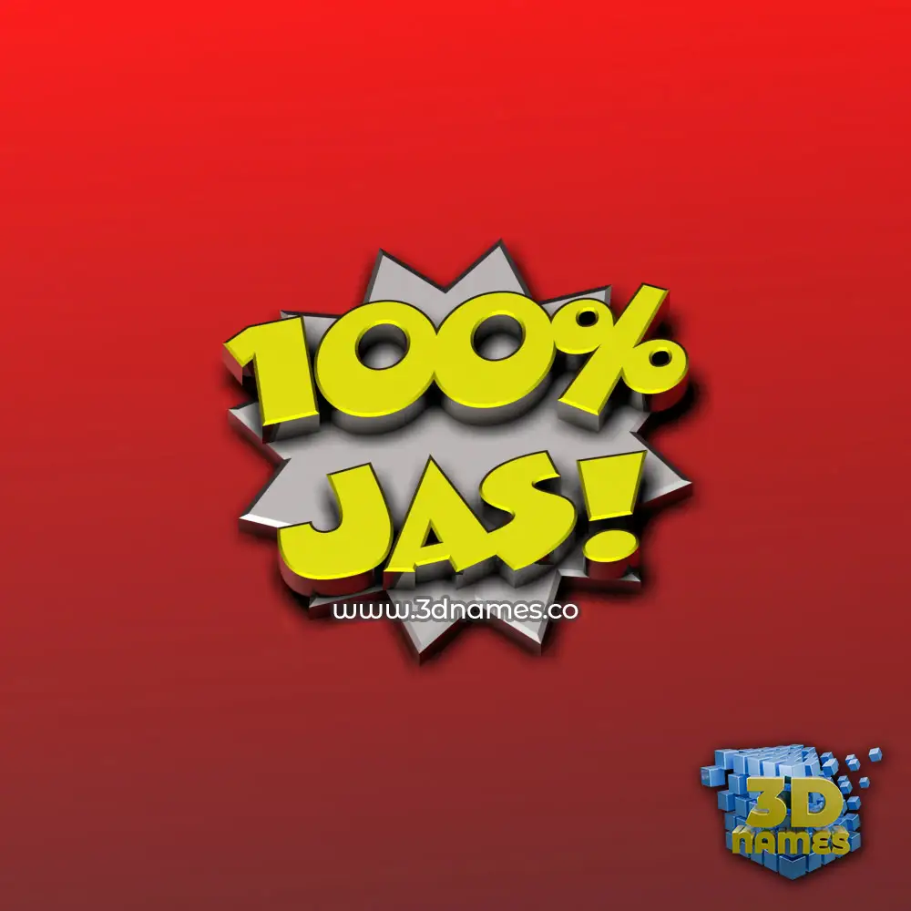 jas in 100 Percent style - 3D name wallpaper