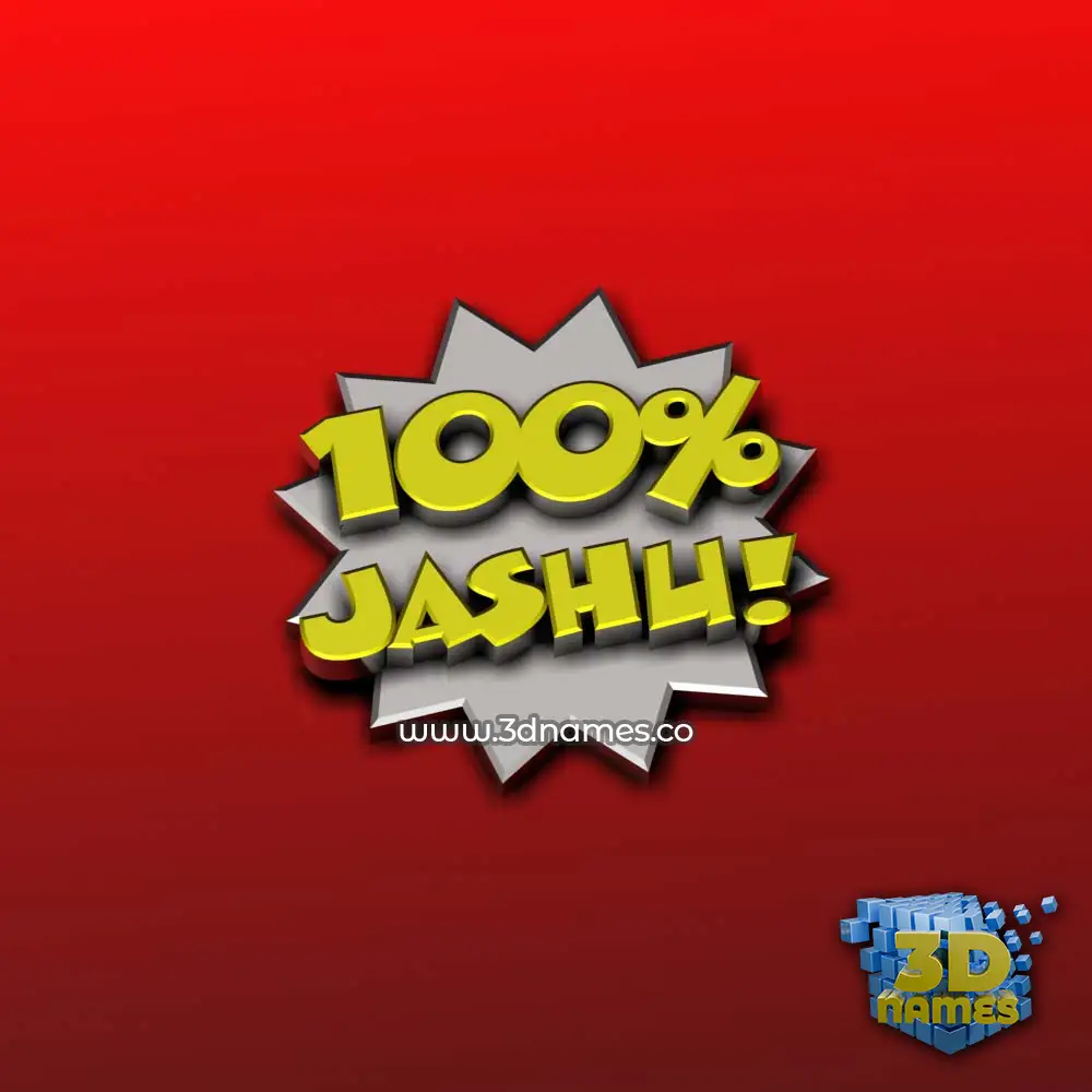jashu in 100 Percent style - 3D name wallpaper