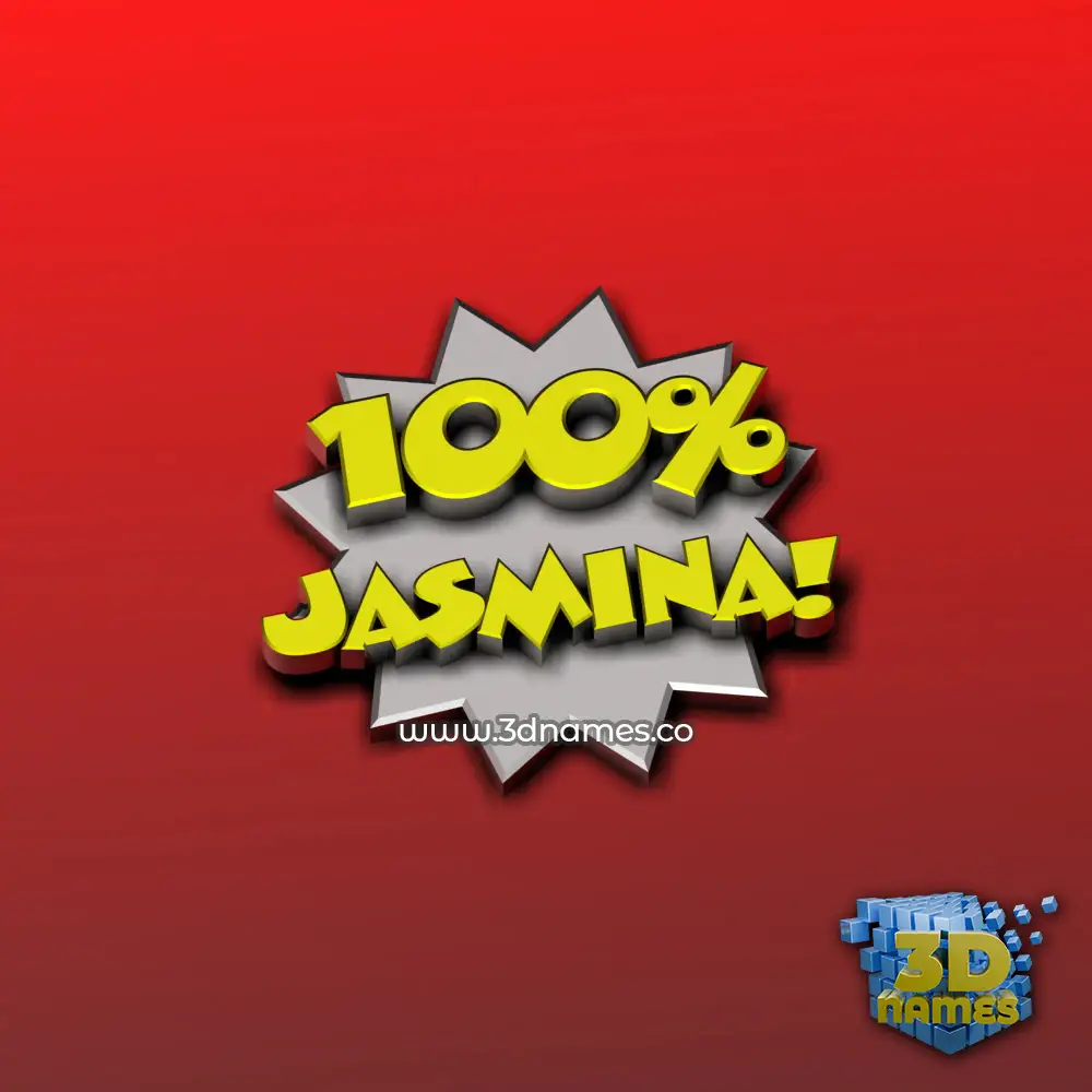 jasmina in 100 Percent style - 3D name wallpaper