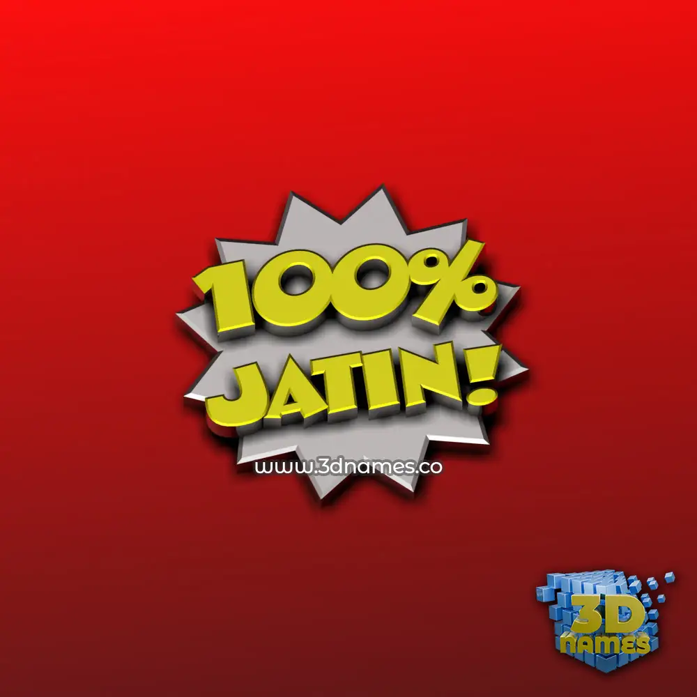 jatin in 100 Percent style - 3D name wallpaper